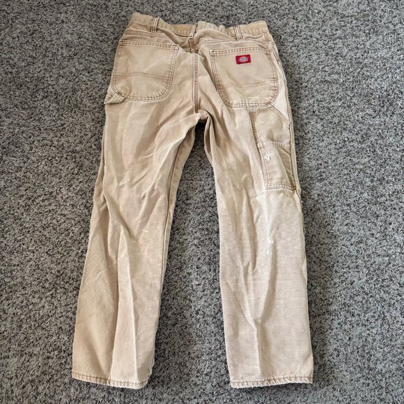 Dickies Mens Tan Double Knee Work Pants Size 34x30 - Picture 3 of 6